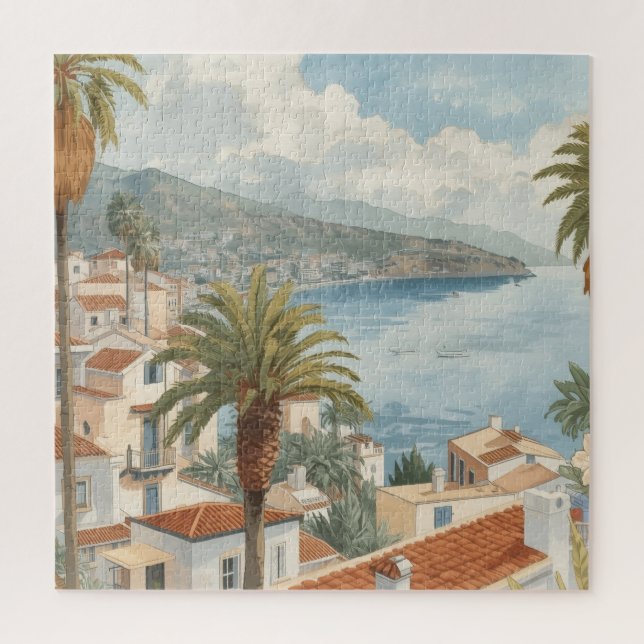 Balearic Islands Vintage French Travel Jigsaw Puzzle (Vertical)