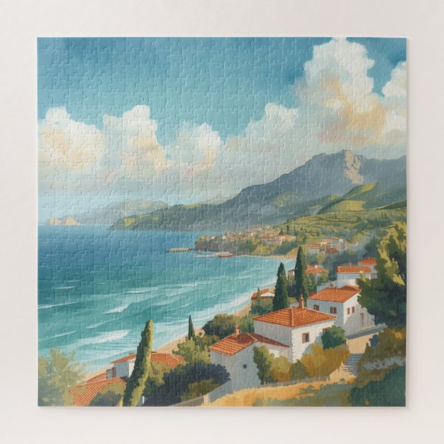 Balearic Islands Vintage French Travel Jigsaw Puzzle (Vertical)