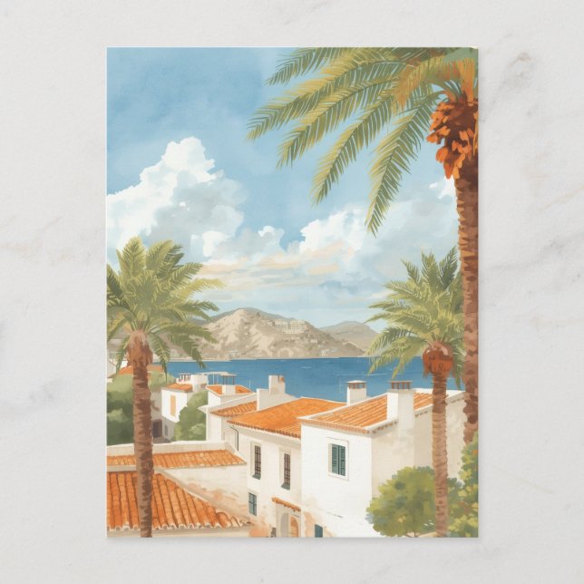 Balearic Islands Vintage French Travel Postcard (Front)