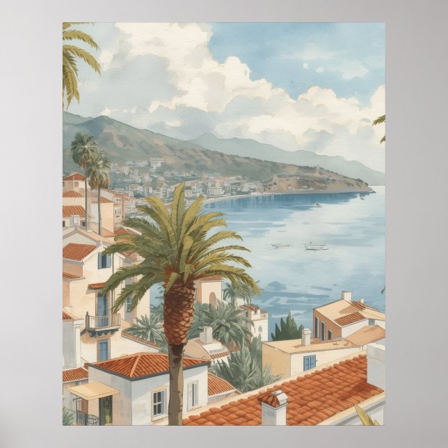 Balearic Islands Vintage French Travel Poster (Front)