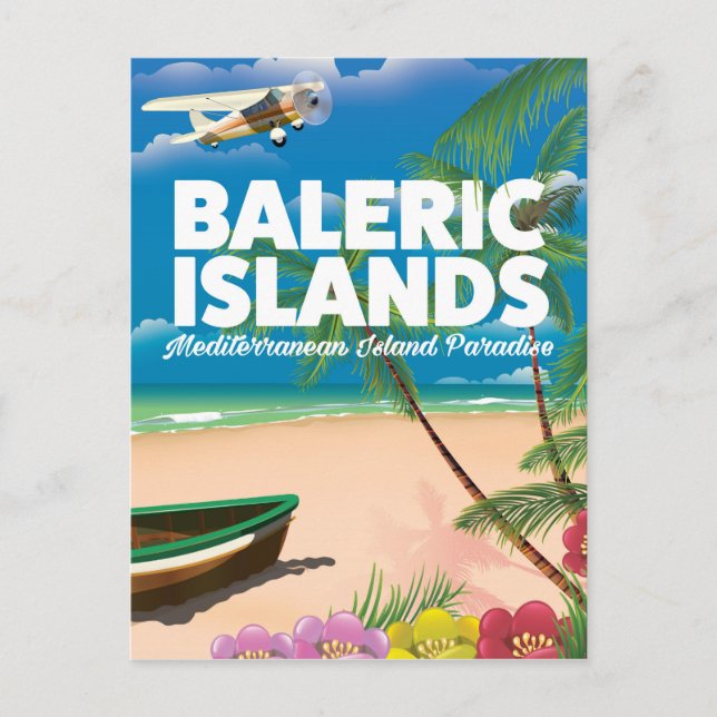 baleric islands Mediterranean paradise Postcard (Front)