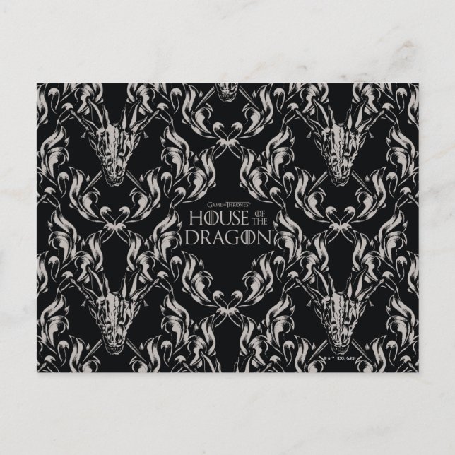 Balerion Skull Pattern Postcard (Front)