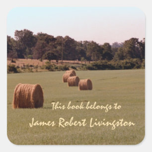 Bales Custom Bookplate Square Sticker