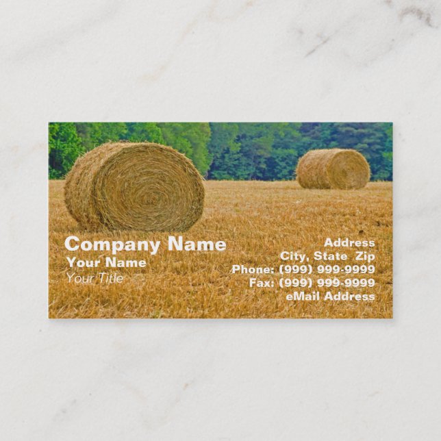 Bales of Hay Business Card (Front)
