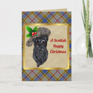 Balfour Badge & Tartan Personalised Xmas Card