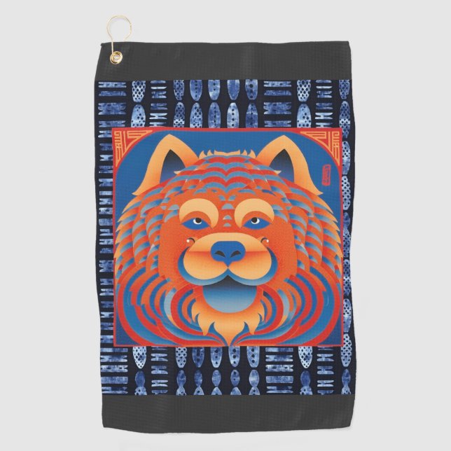 BALI BLISS Chow dog ringside Golf Towel (Front)