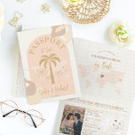 Bali Boho Wedding Destination Passport World Map Invitation<br><div class="desc">Modern and Elegant World Map Invitation Wedding Destination,  like passport,  in boho style for your wedding in Bali</div>