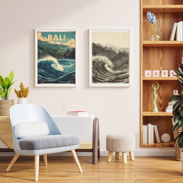 Bali Breezes – Vintage Tropical Indonesian Travel  Poster (Creator Uploaded)