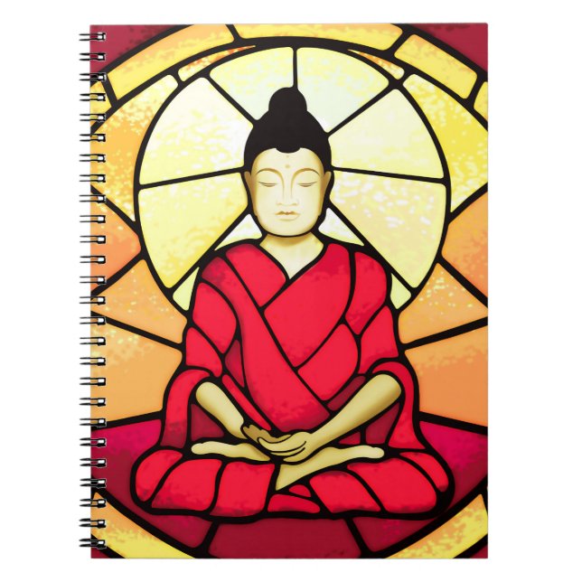 Bali buddha stain glass window notebook (Front)