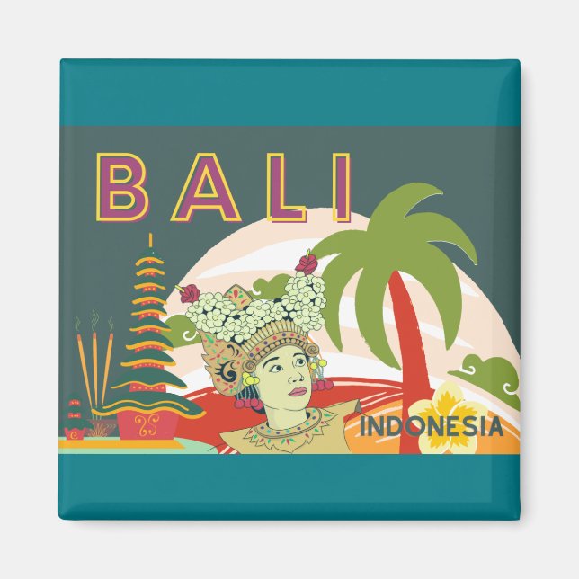 Bali Dancer Holiday Gifts Magnet (Front)