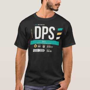 Bali DPS Airport Code Baggage Tag T-Shirt