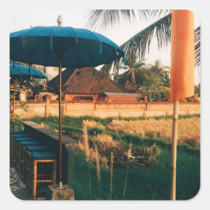 Bali Fields  Square Sticker
