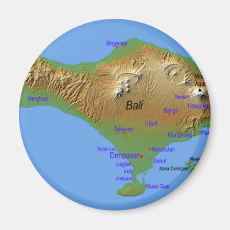 Bali Holliday Map Magnet