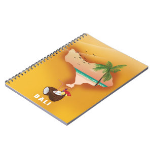 Bali illustrated map notebook