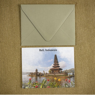 Bali Indonesia Asia Temple Architecture Postcard