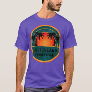 Bali Indonesia Beach Retro Sunset T-Shirt