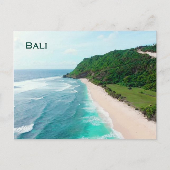 Bali, Indonesia Beautiful White Sand Beach  Postcard (Front)