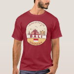 Bali Indonesia City Skyline Emblem T-Shirt<br><div class="desc">Bali minimalist,  colourful art design featuring monuments and landmarks of the city in Indonesia.</div>
