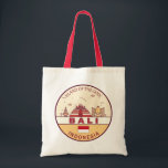 Bali Indonesia City Skyline Emblem Tote Bag<br><div class="desc">Bali minimalist,  colourful art design featuring monuments and landmarks of the city in Indonesia.</div>