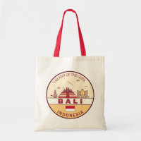 Bali Indonesia City Skyline Emblem