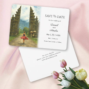 Bali Indonesia Destination Wedding Save The Date