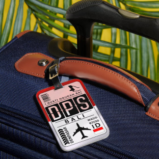 Bali Indonesia DPS Airport Code Luggage Tag