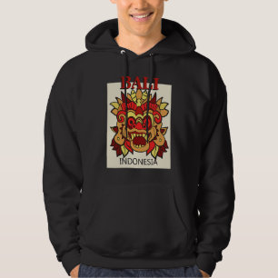 Bali Indonesia Dragon Mask Island Travel Holiday A Hoodie