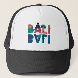 Bali Indonesia Floral  Trucker Hat