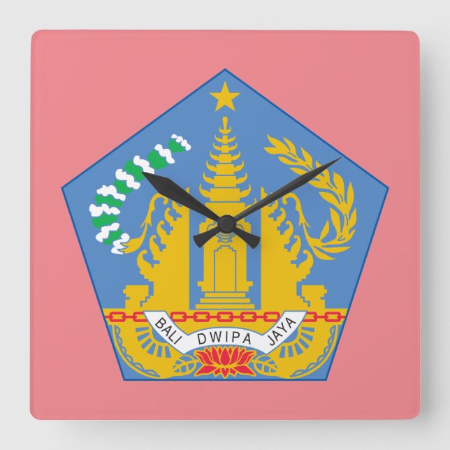 Bali, Indonesia (Lesser Sunda Islands) Square Wall Clock (Front)