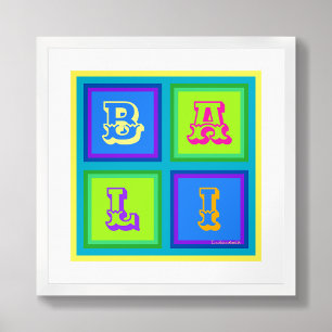 Bali Indonesia modern colourful wall art Poster 