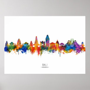 Bali Indonesia Skyline Poster