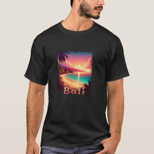 Bali Indonesia Sunset Beach Orange Colours T-Shirt