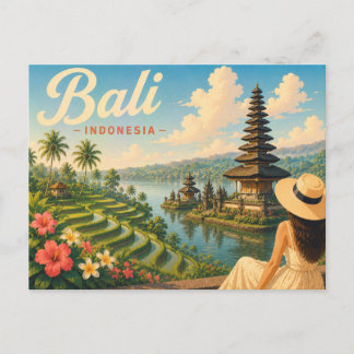 Bali, Indonesia - The Lady in the Hat Travel  Postcard