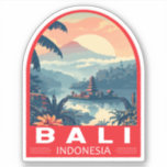 Bali Indonesia Travel Art Vintage<br><div class="desc">Bali retro vector travel design. Bali is an island in Southeast Asia that's known for its beaches,  temples,  and culture. It's also home to marine life,  safari parks,  and art.</div>