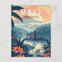 Bali Indonesia Travel Art Vintage