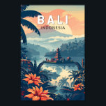 Bali Indonesia Travel Art Vintage Poster<br><div class="desc">Bali retro vector travel design. Bali is an island in Southeast Asia that's known for its beaches,  temples,  and culture. It's also home to marine life,  safari parks,  and art.</div>