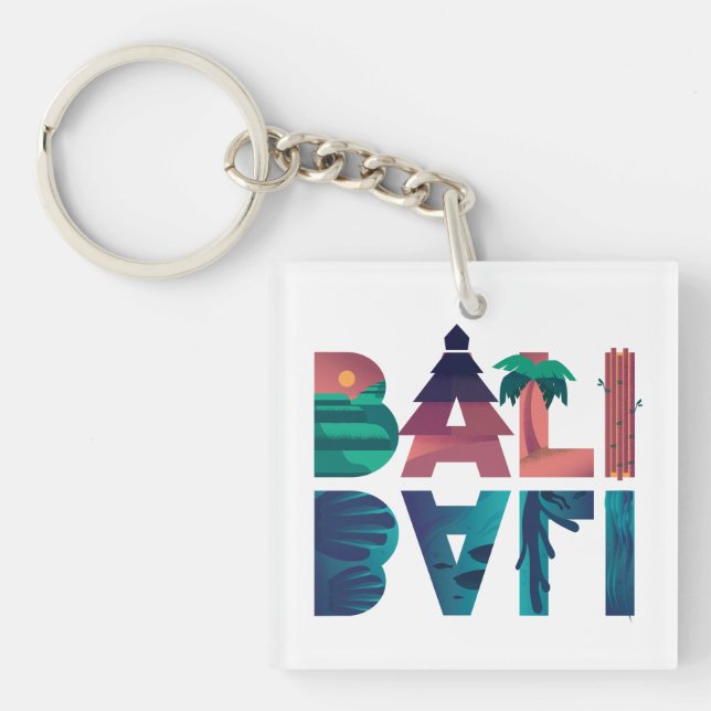 Bali Indonesia Travel Key Ring (Front)