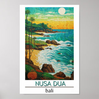 Bali Indonesia Travel  Nusa Dua Poster