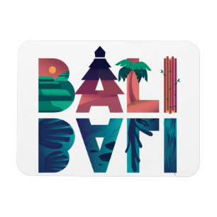 Bali Indonesia Travel Photo Magnet