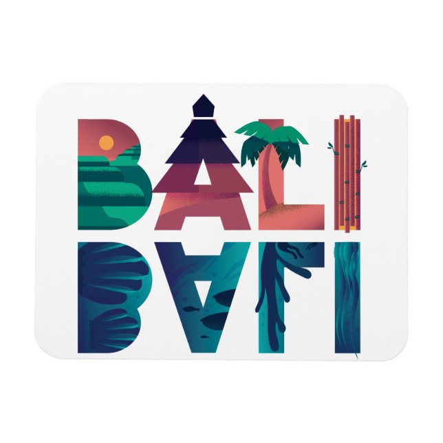 Bali Indonesia Travel Photo Magnet (Horizontal)
