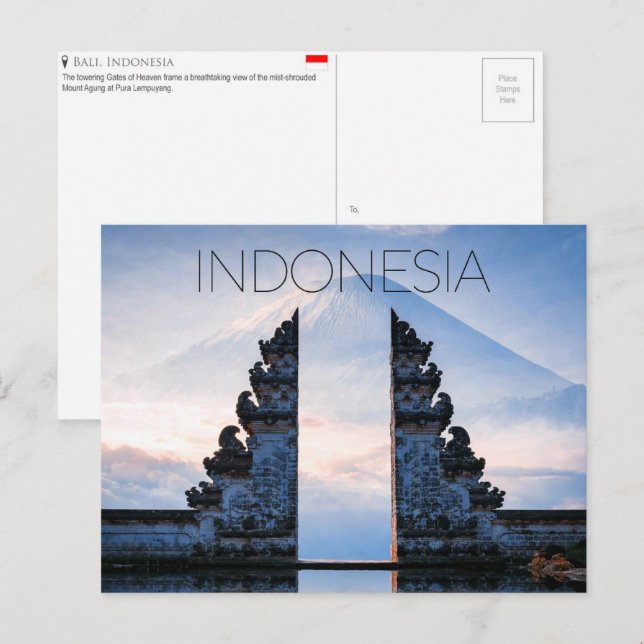 Bali, Indonesia Travel Postcard (Front/Back)