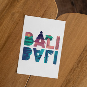 Bali Indonesia Travel Postcard