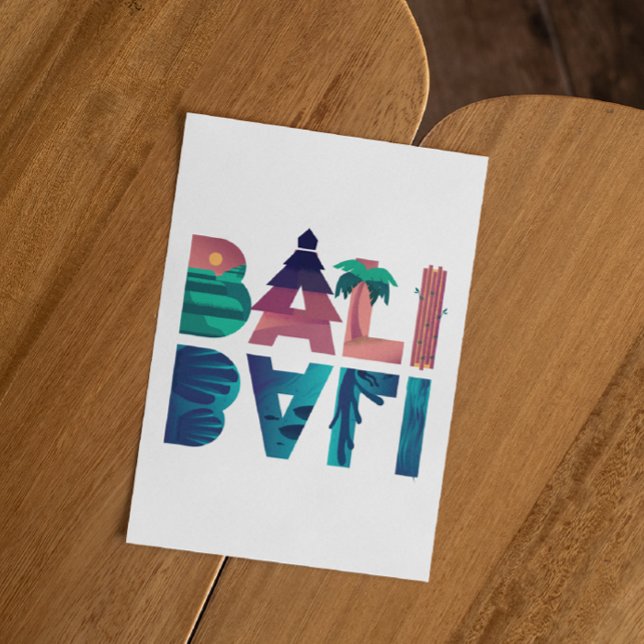 Bali Indonesia Travel Postcard (Bali travel postcard)