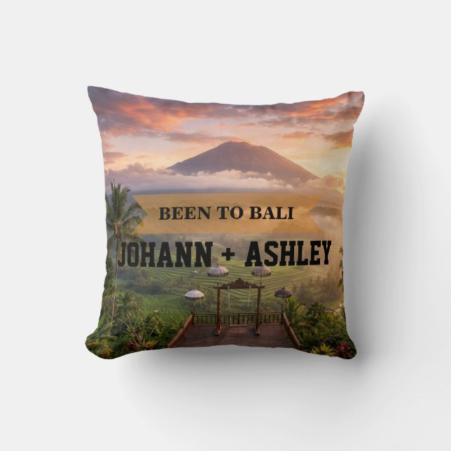 Bali Indonesia Travel Souvenir Throw Pillow (Front)