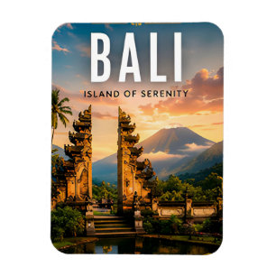🌺 Bali Indonesia Tropical Temple Magnet
