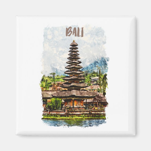 Bali Indonesia Ulun Danu Beratan Temple Magnet (Front)