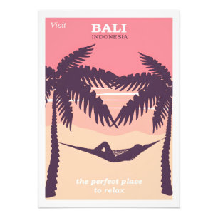 Bali Indonesia vintage poster