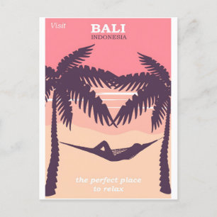 Bali Indonesia vintage poster Postcard