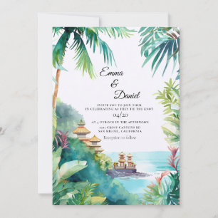 Bali Landscape Destination Wedding Invitation