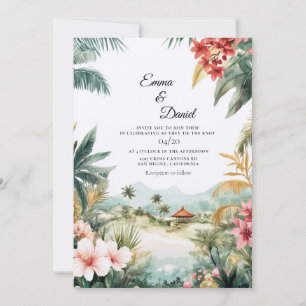 Bali Landscape Destination Wedding Invitation